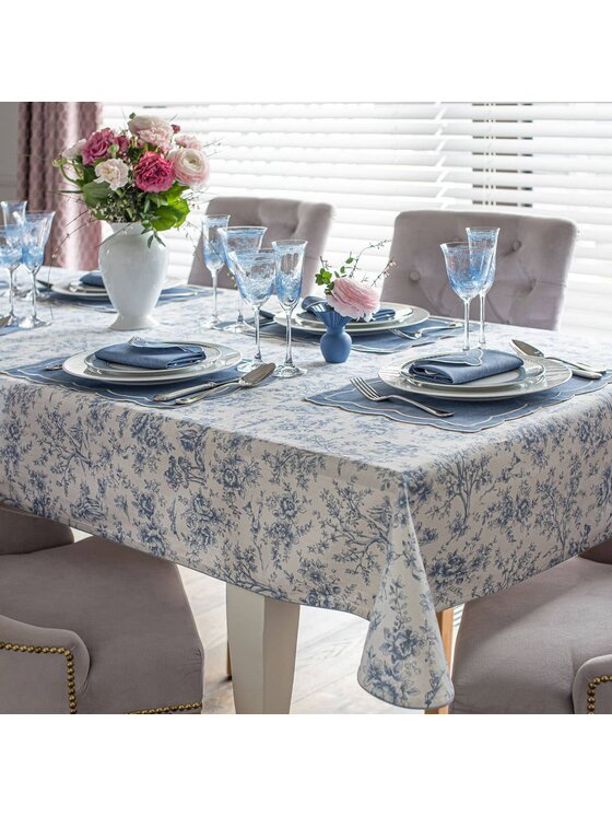 Roseberry Home Roseberry Home Poszewka dekoracyjna Toile de Jouy Blue Niebieski