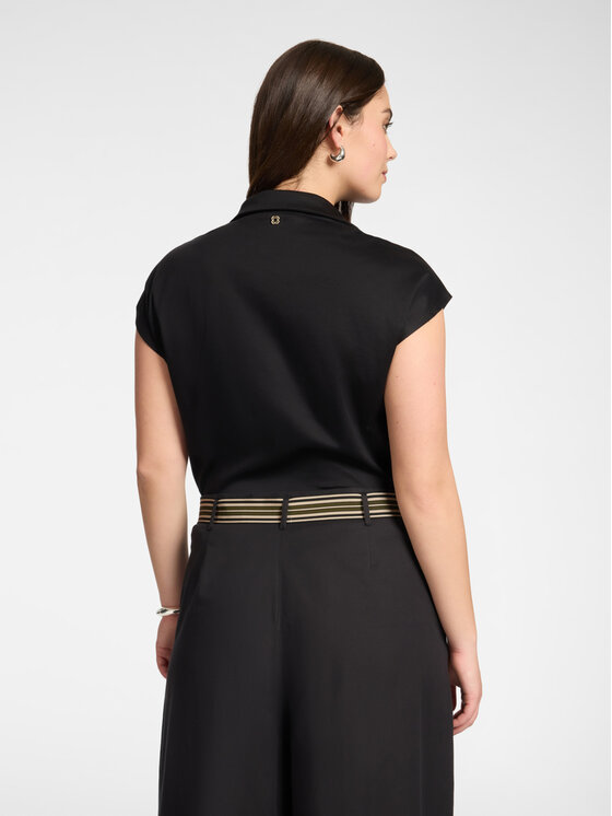 Elena Mirò Elena Mirò T-Shirt G094Z000615N033 Czarny Regular Fit