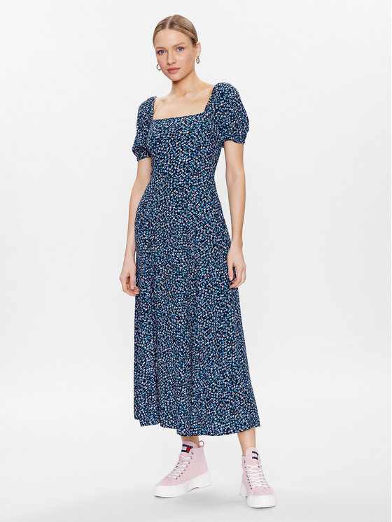Tommy Jeans Sommerkleid Ditsy Floral DW0DW15675 Dunkelblau Regular  
