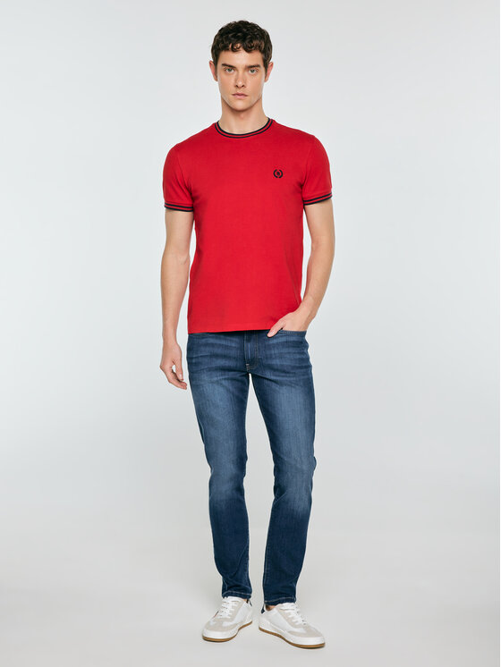 BIG STAR BIG STAR T-Shirt POLIAS Czerwony Basic Fit