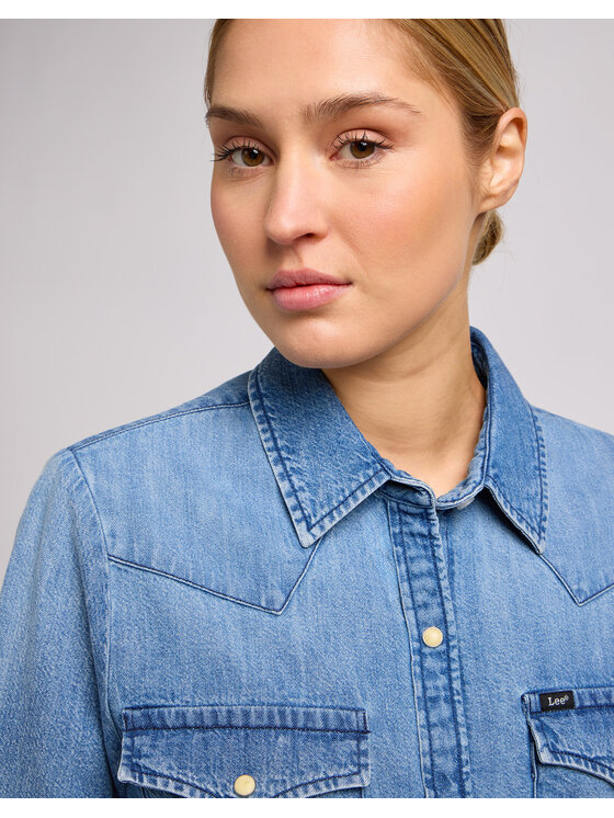 Lee Lee Koszula jeansowa 112350257 Niebieski Regular Fit