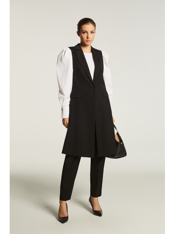 Deni Cler Milano Deni Cler Milano Spodnie materiałowe W-DC-5274-D5-G2-90-1 Czarny Slim Fit