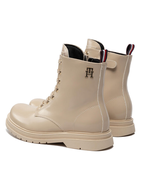 Tommy Hilfiger Tommy Hilfiger Trapery Lace-Up Bootie T4A5-32411-1453500 M Beżowy