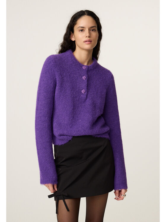 Fabienne Chapot Fabienne Chapot Sweter 6755-1857-177 Fioletowy Regular Fit