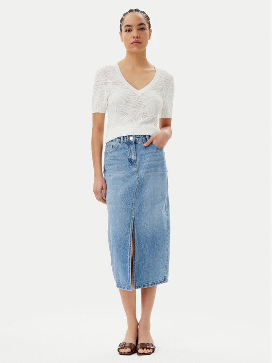 Morgan Morgan Pulover 251-MPALM Alb Regular Fit
