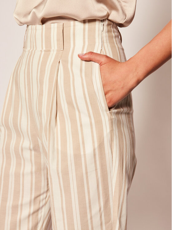 Pantaloni di tessuto Diritto 61315620 Beige