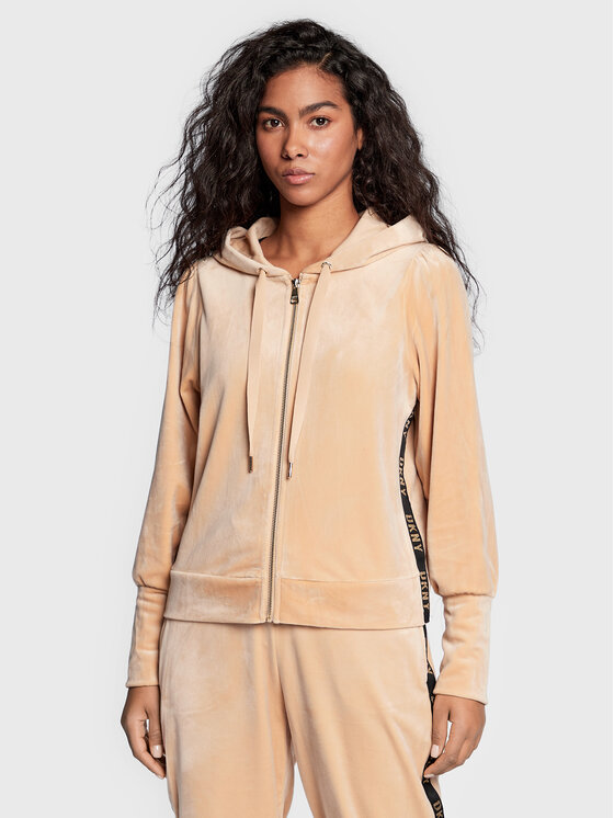 DKNY Bluză P2ME7OKJ Bej Regular Fit