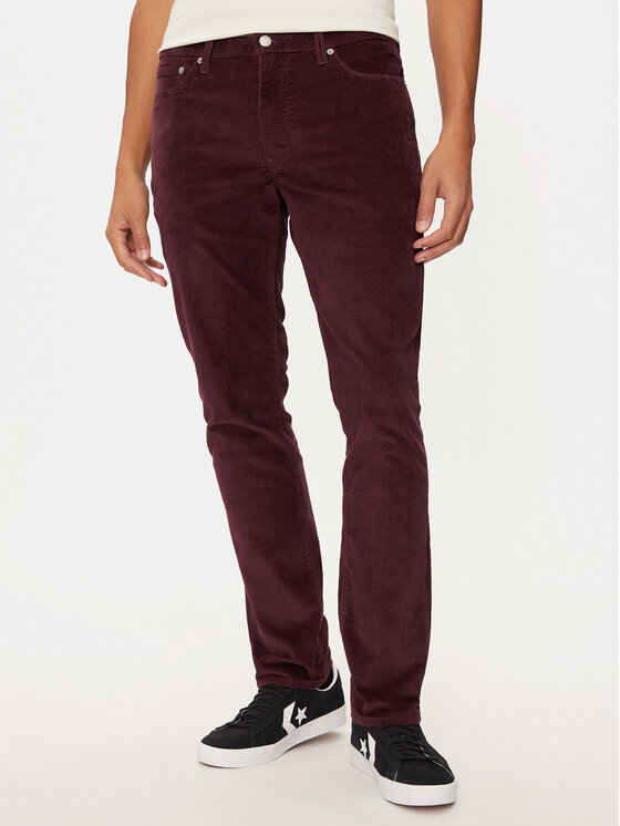 Levi's Bavlnené nohavice 511 04511-6002 Bordová Slim Fit