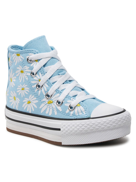 Converse Sneakers Chuck Taylor All Star Lift Platform Floral A06338C Bleu Modivo