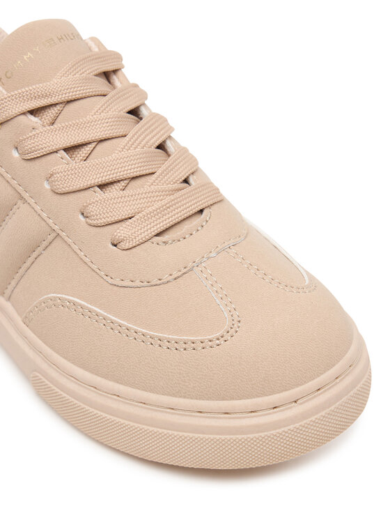 Tommy Hilfiger Tommy Hilfiger Sneakersy Low Cut Lace-Up Sneaker T3A9-35086-0315 S Beżowy jasny