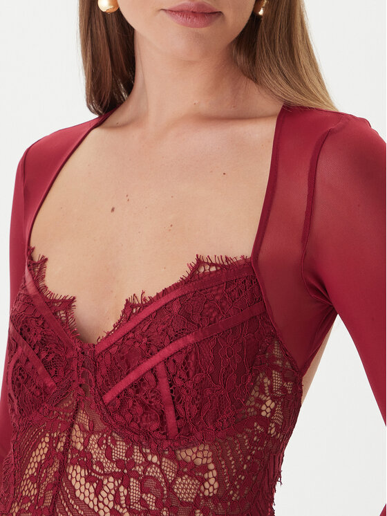 Bardot Bardot Bodi Farrah Lace 51150TB3 Tamnocrvena