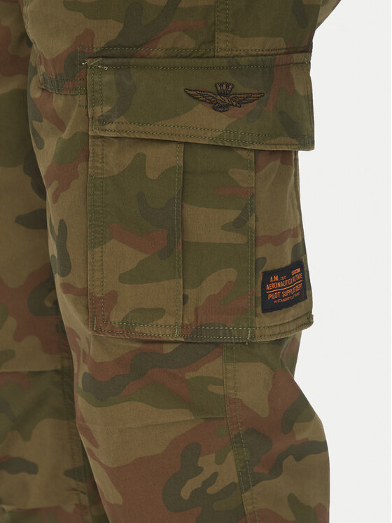 Aeronautica Militare Aeronautica Militare Hlače iz tkanine 251PA1653CT3502 Zelena Regular Fit