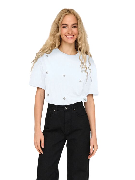 ONLY ONLY T-shirt Maglia onlvita ss tee box jrs Bianco Regular Fit