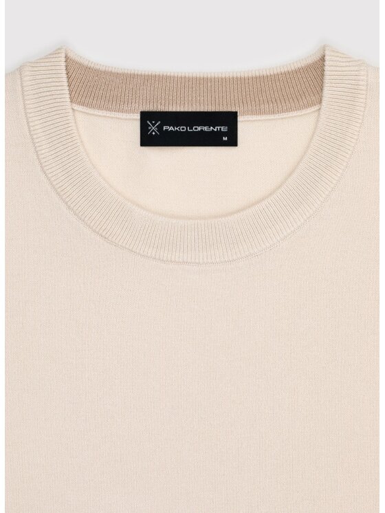 Pako Lorente Pako Lorente Sweter P25SF-2X-007 Beżowy Classic Fit