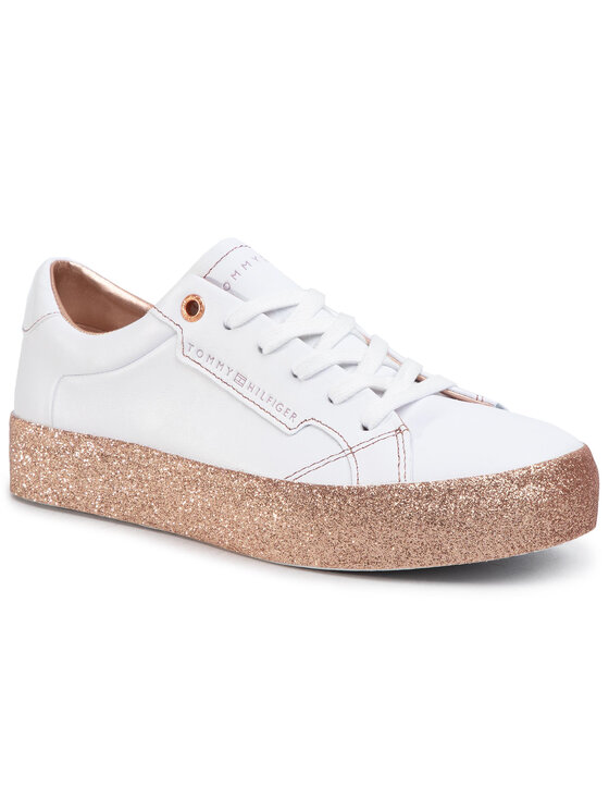 Tommy Hilfiger Sneakers Glitter Foxing Dress Sneaker FW0FW04849 WeiB Modivo