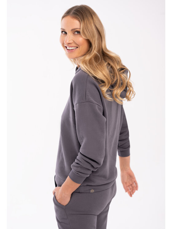 Volcano Volcano Bluza B-MORE Szary Regular Fit