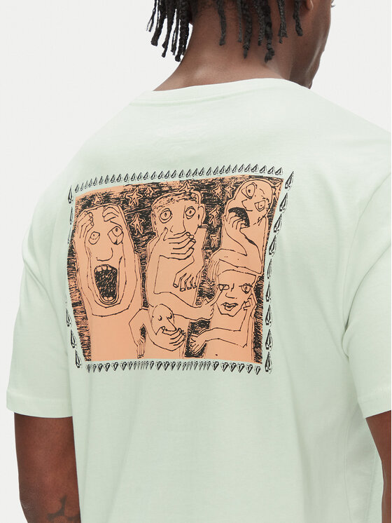 Volcom Volcom T-krekls Crazybal A3512554 Zaļš Classic Fit
