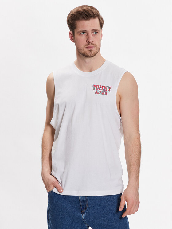 Tommy Jeans Topiņš Basketball DM0DM16307 Balts Relaxed Fit