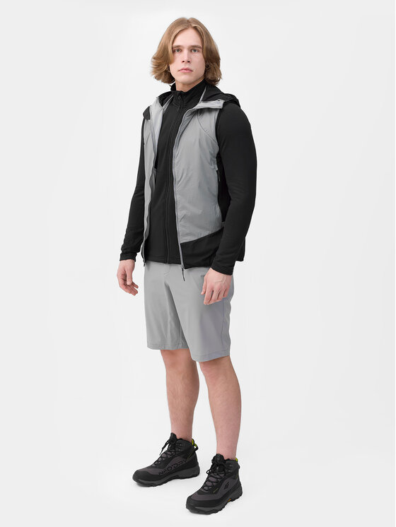 4F 4F Шорти от плат 4FWSS24TFSHM425 Сив Regular Fit