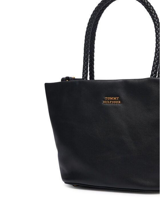 Tommy Hilfiger Tommy Hilfiger Käekott Th Marina Bucket Leather AW0AW18739 Must
