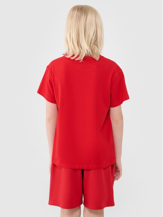 4F 4F Marškinėliai 4FJWspring_summer_2025TTSHM2324 Raudona Oversize