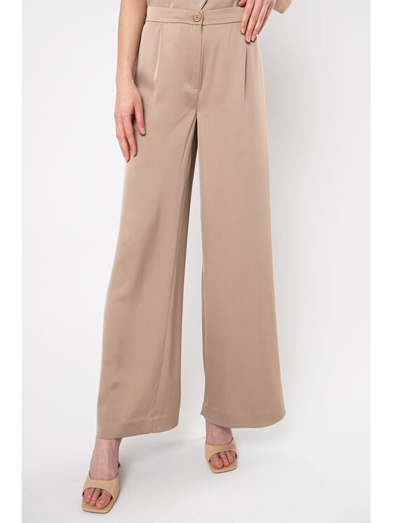 QUIOSQUE QUIOSQUE Spodnie materiałowe QUIOSQUE 3SF006102 Beżowy Regular Fit