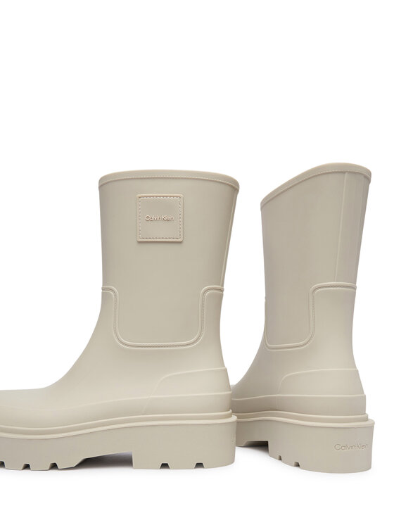 Calvin Klein Calvin Klein Gumijas zābaki Rainboot Rubber HW0HW03179 Krēmkrāsas