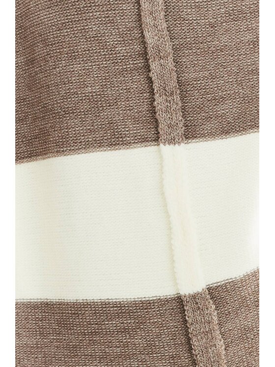 Awama Awama Sweter A392 Beżowy Basic Fit