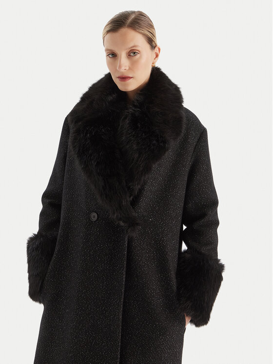 TWINSET TWINSET Зимове пальто 252TT2040 Чорний Regular Fit