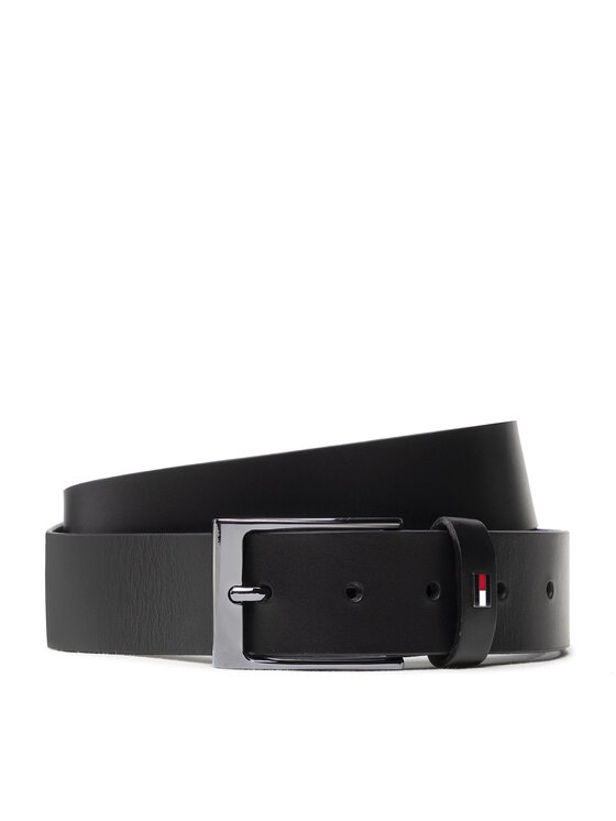 Tommy Hilfiger Tommy Hilfiger Cintura da uomo Layton Leather 3.5 AM0AM10316 Nero