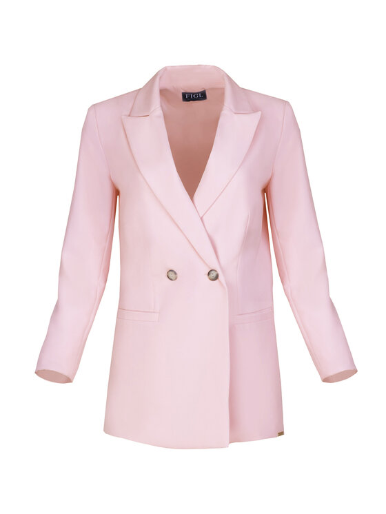 FIGL FIGL Marynarka M642 Różowy Regular Fit