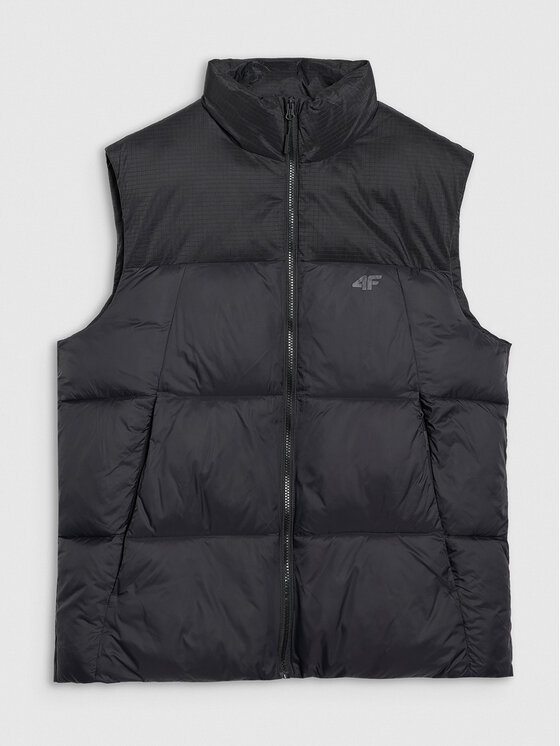 4F 4F Kamizelka APRES SKI Czarny Regular Fit
