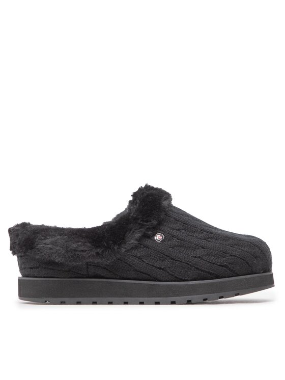 Skechers Skechers Παντόφλες Σπιτιού BOBS Ice Angel 31204/BBK Μαύρο