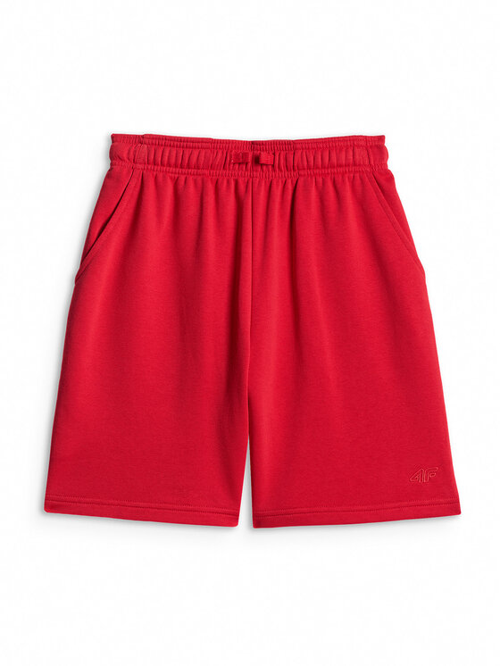 4F 4F Szorty sportowe BASIC+ Czerwony Regular Fit