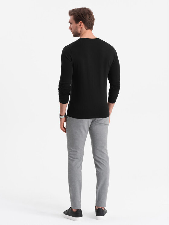 Ombre Ombre Sada 2 ks longsleeves Z87 Černá Regular Fit