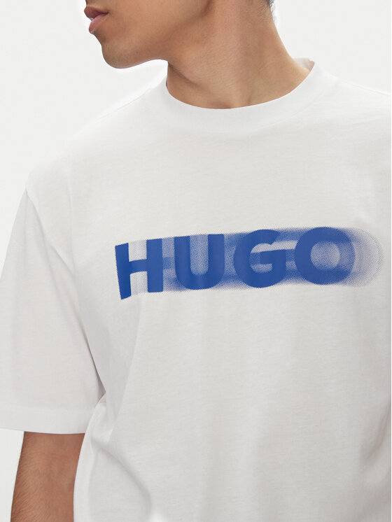 HUGO HUGO Tričko Nalax 50543493 Biela Regular Fit
