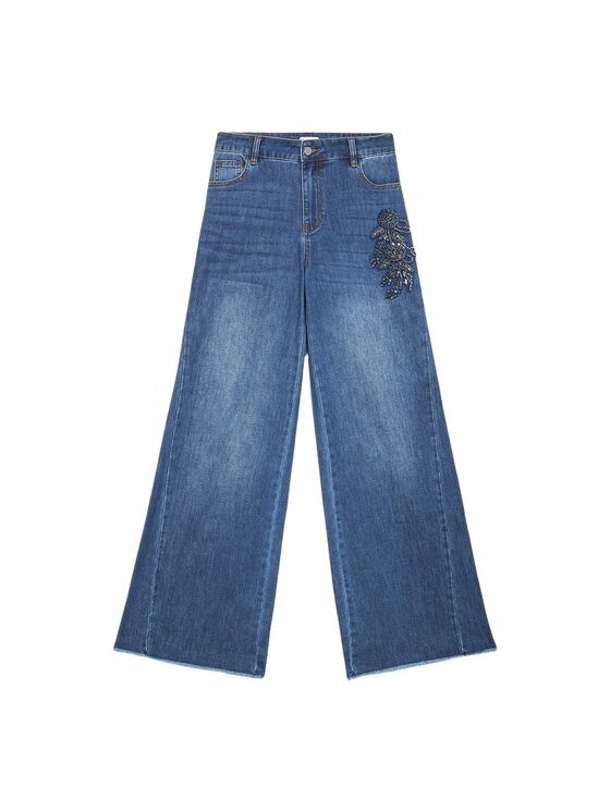 Oltre Oltre Jeans P408R008680N024 Blu Baggy Fit