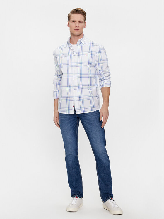 Tommy Jeans Tommy Jeans Πουκάμισο Poplin DM0DM18968 Λευκό Regular Fit