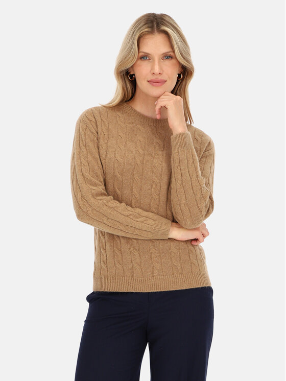 L’AF L’AF Sweter Lisa Brązowy jasny Regular Fit