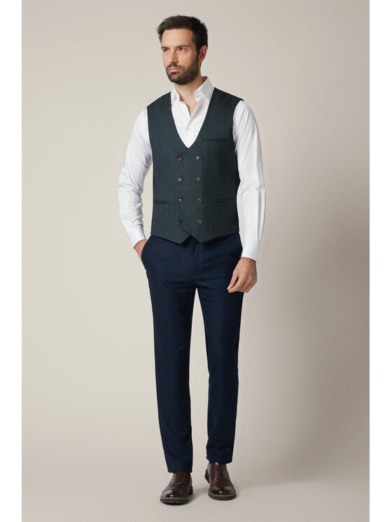 Lancerto Lancerto Kamizelka Asolo KA131225000002 Zielony Slim Fit