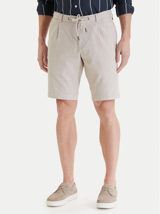 Bugatti Bugatti Stoffshorts 1949-76419C Écru Regular Fit