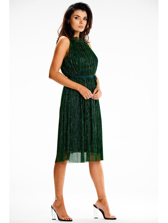 Awama Awama Abito da sera A629 Verde Basic Fit