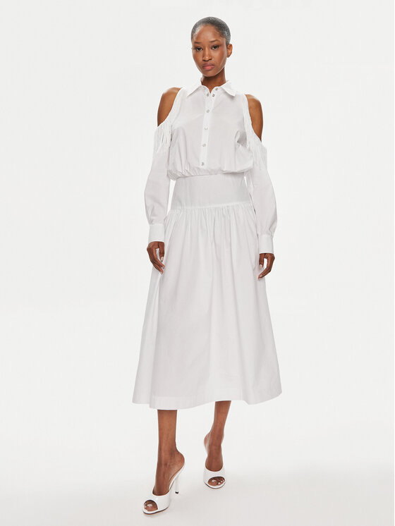 PINKO Pinko Hemdkleid Hazzard 103630 A1X8 Weiß Regular Fit