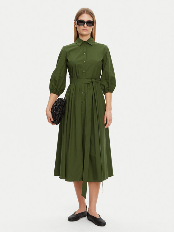 Weekend Max Mara Weekend Max Mara Rochie tip cămașă Kenita 2515221202 Verde Regular Fit
