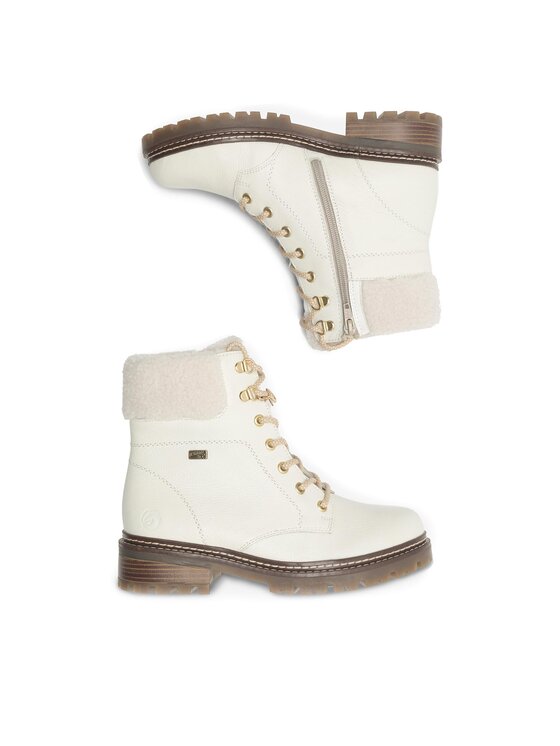Remonte Remonte Schnürstiefeletten D0B74-81 Weiß