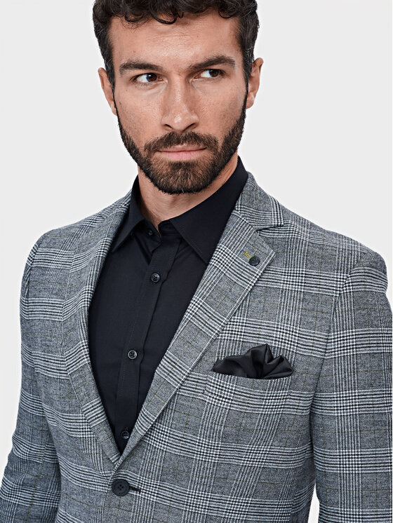 Evenemen Evenemen Marynarka JOCKER Z Szary Slim Fit
