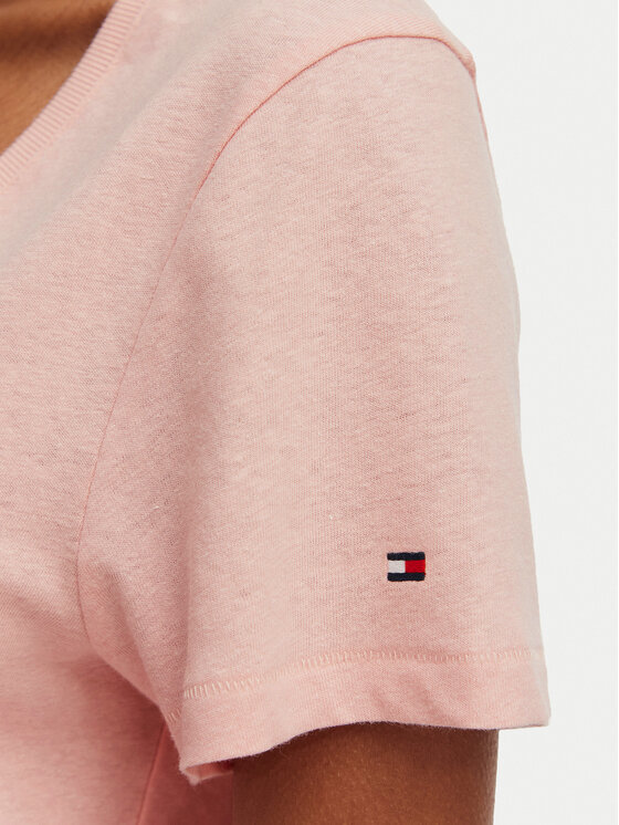 Tommy Hilfiger Tommy Hilfiger Póló WW0WW48704 Világos rózsaszín Regular Fit