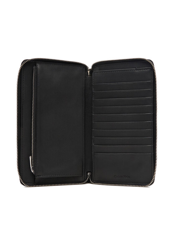 Calvin Klein Calvin Klein Портфейл Foil Emboss Long Zip Fold LV04D1107G Черен