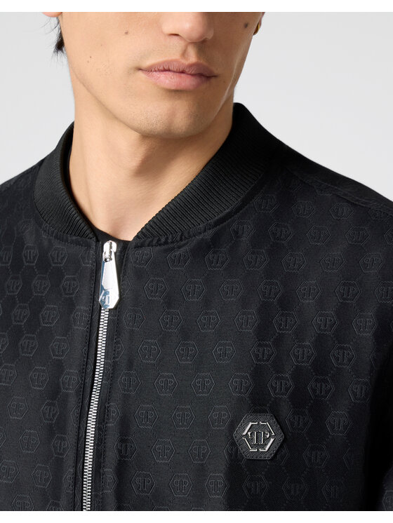 PHILIPP PLEIN PHILIPP PLEIN Kurtka bomber 30567 Czarny Regular Fit
