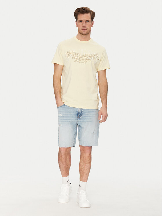Guess Guess T-krekls M5GI17 K8FQ4 Bēšs Regular Fit